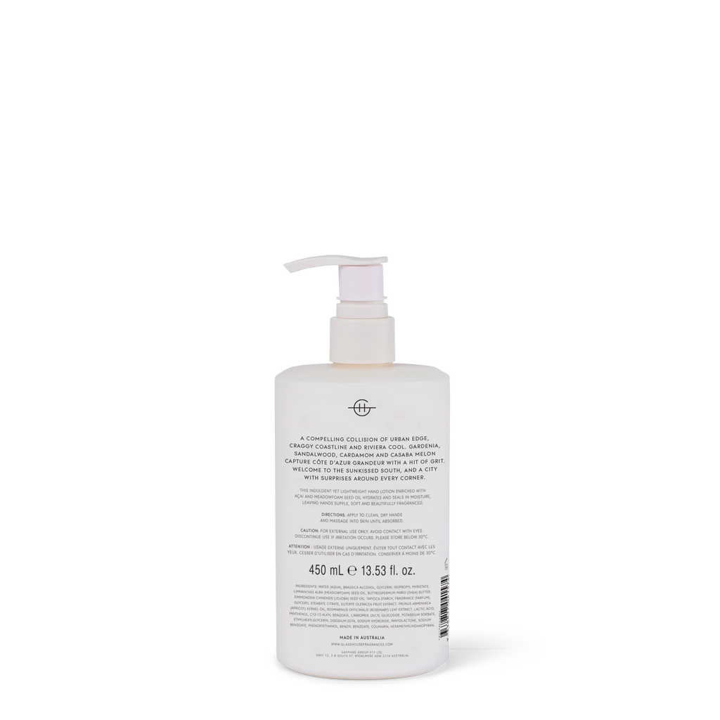 Glasshouse Marseille Memoir | 450mL Hand Lotion