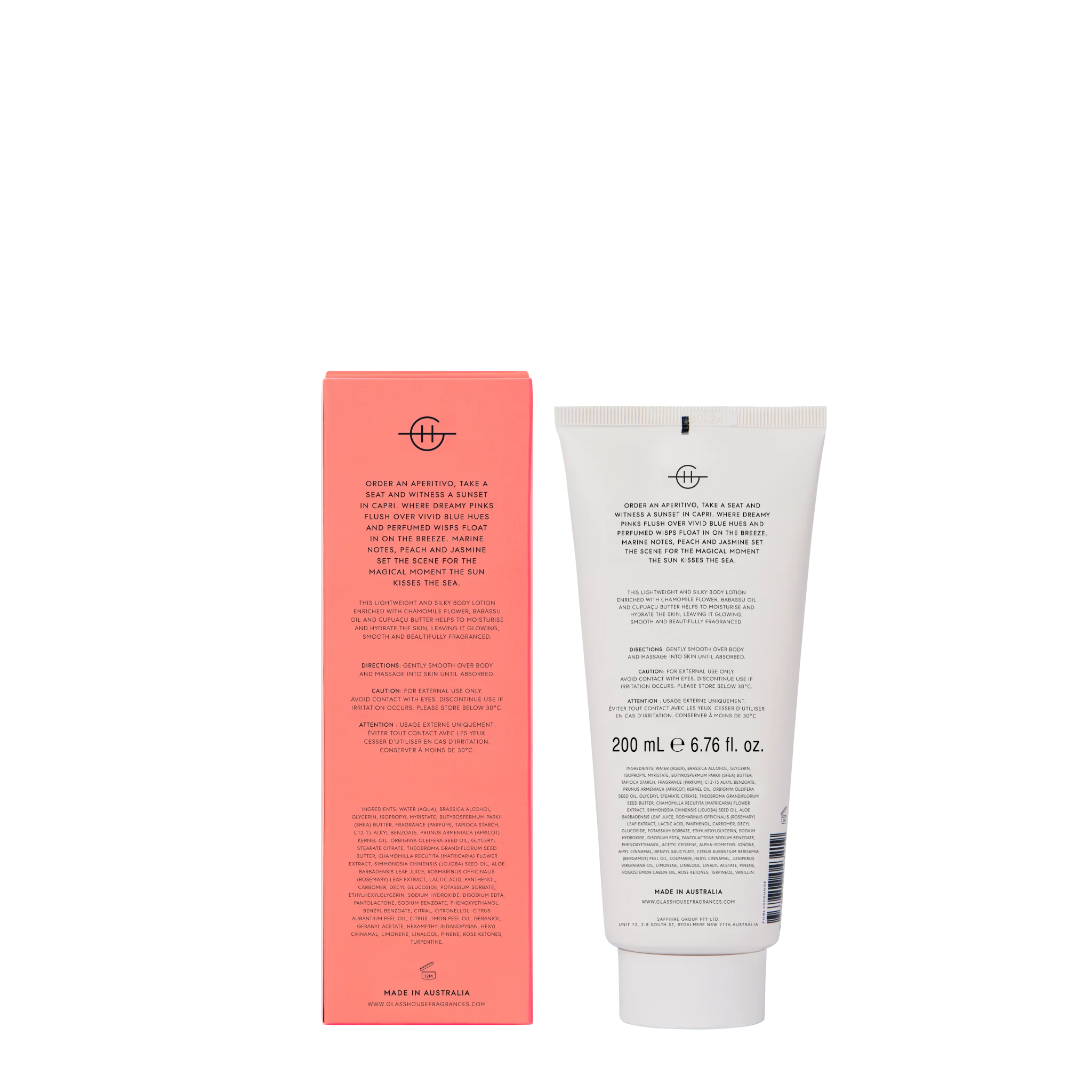 Glasshouse Sunsets In Capri Body Lotion - 200mL
