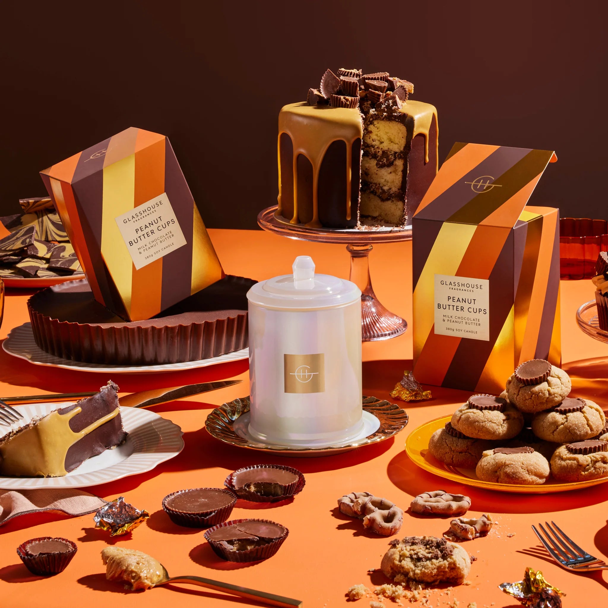 Glasshouse Peanut Butter Cups | 380g Candle