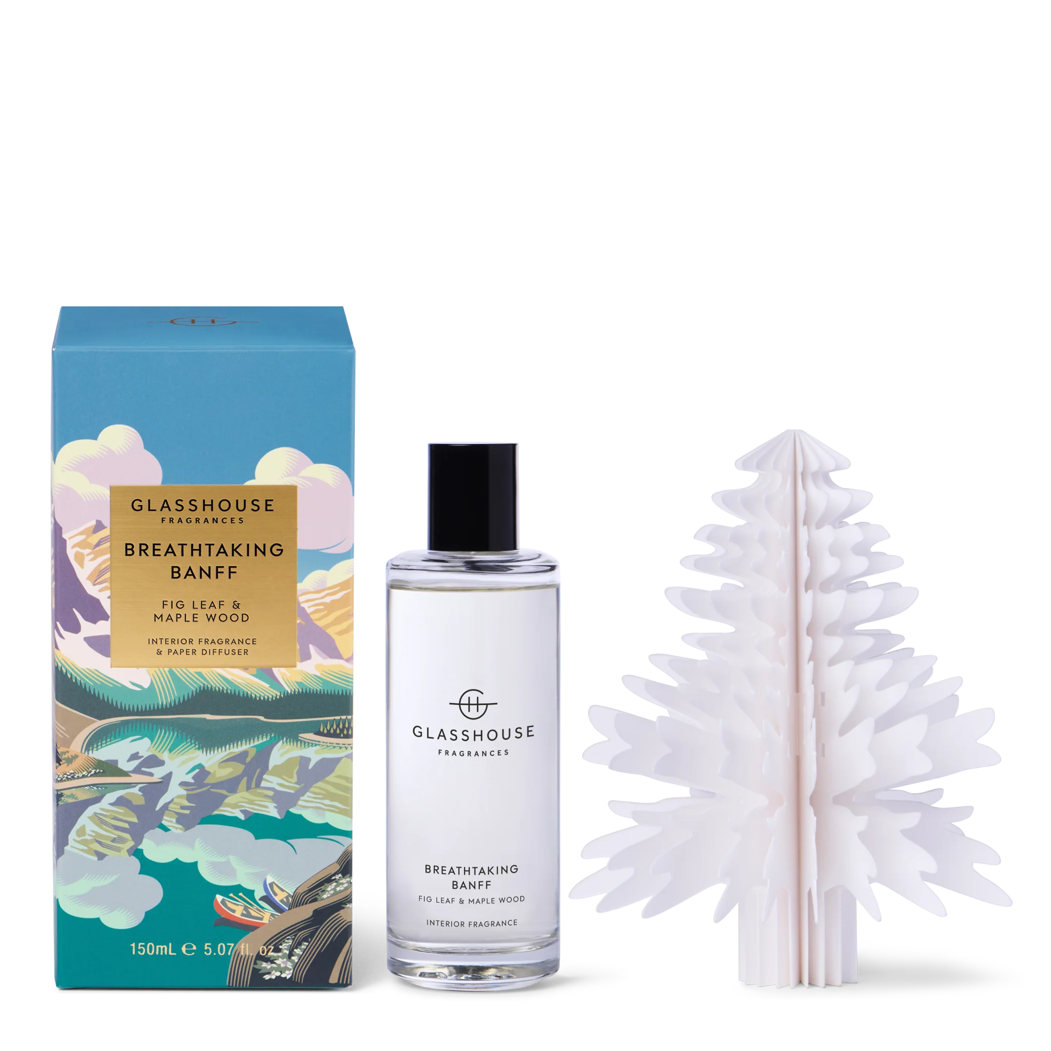 Glasshouse Breathtaking Banff 150mL Interior Fragrance & Paper Diffuser