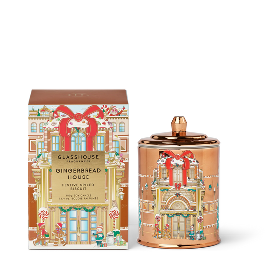 Glasshouse Gingerbread House Candle - 380g