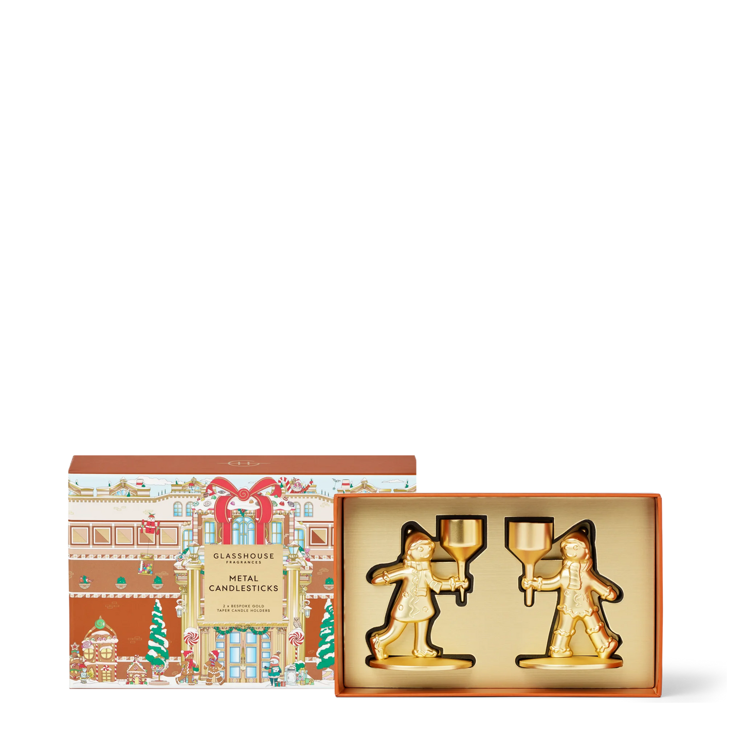 Glasshouse Metal Candlestick Holders
