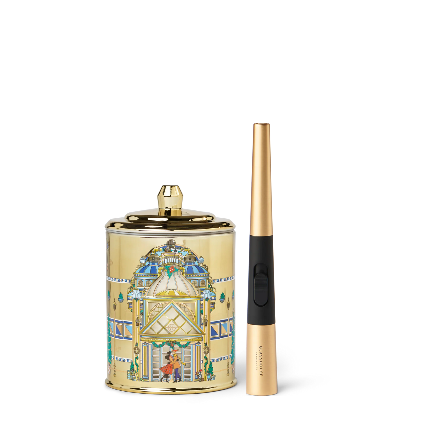 Glasshouse Midnight In Milan 380g Soy Candle & Arc Wand Lighter