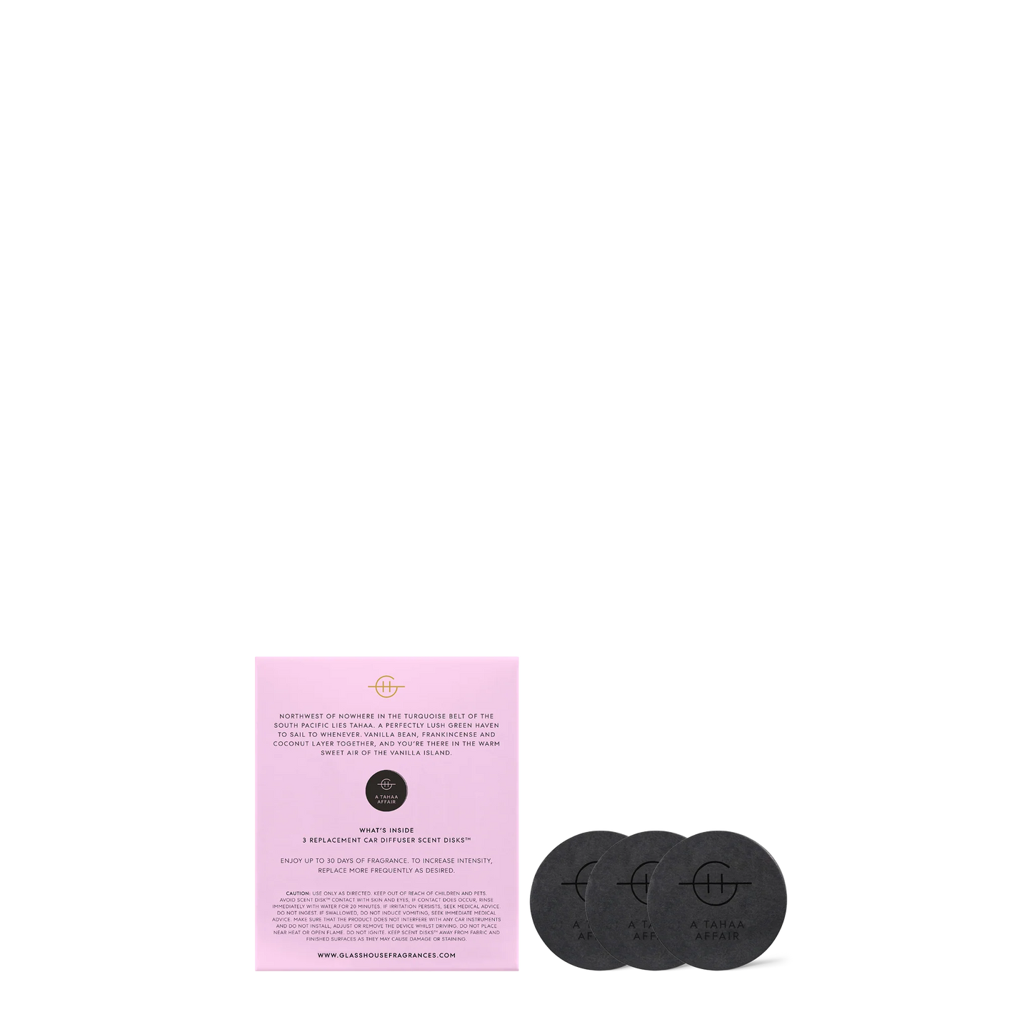 Glasshouse A Tahaa Affair- Car Diffuser Replacement Disks