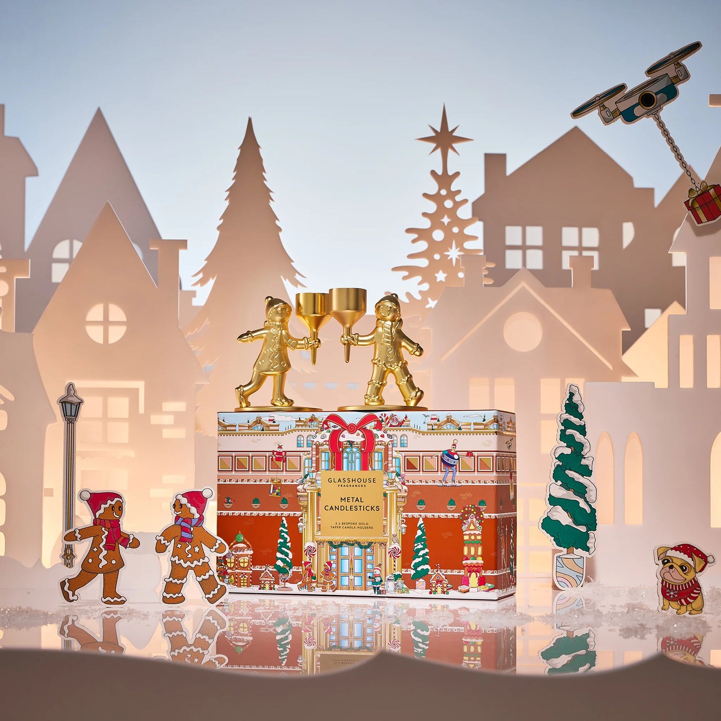 Glasshouse Metal Candlestick Holders
