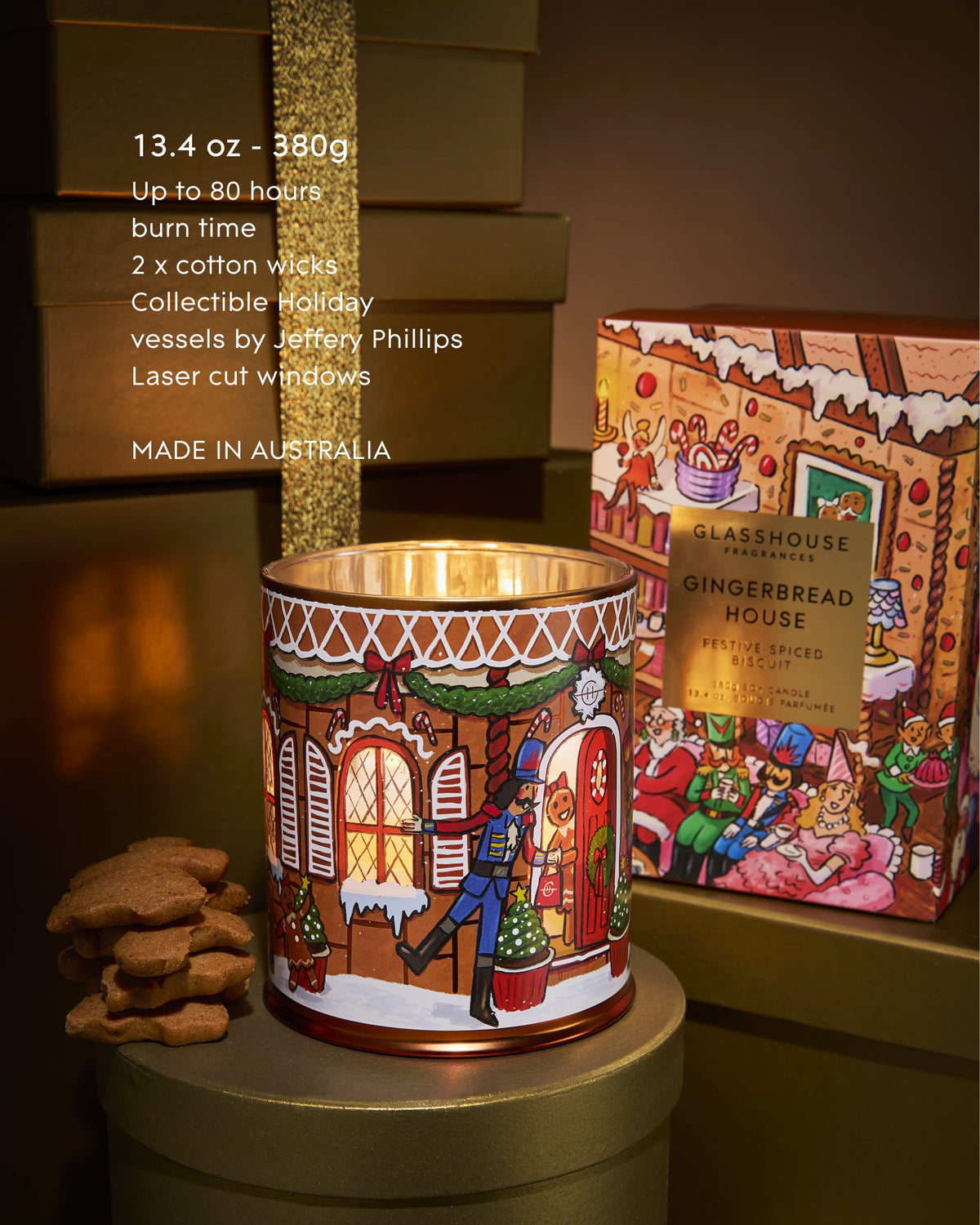 Gingerbread House 380g Candle - 2026 Christmas collection, image 2