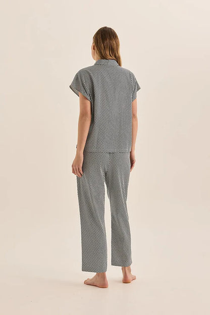 Goldie Diamond Cotton PJ | Navy