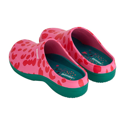 Gummies - Memory Foam Clog - Cheetah Spot Pink