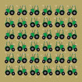 Red Tractor Green Tractors - Cotton Hanky