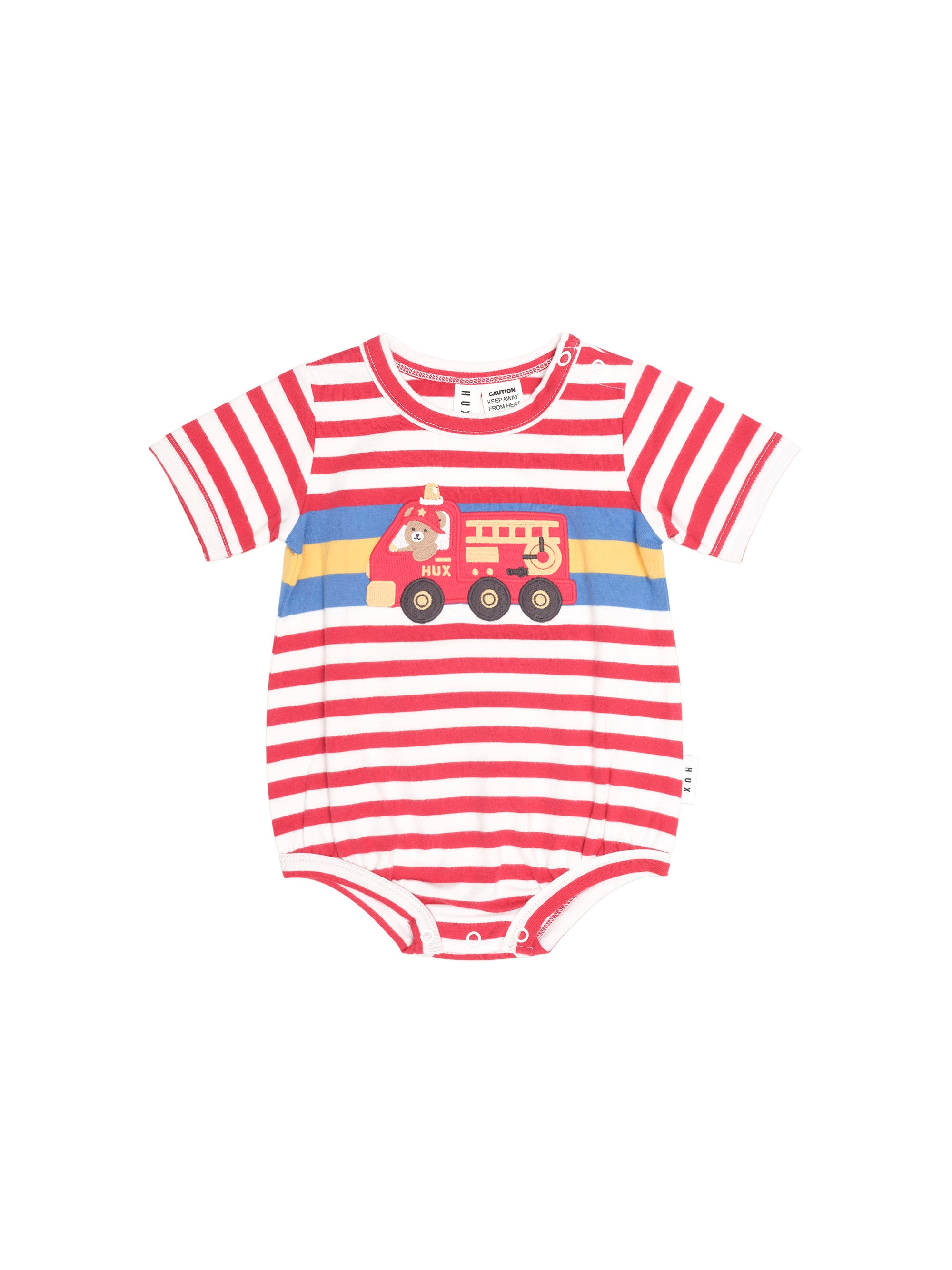 Huxbaby Fireman Hux Stripe Romper