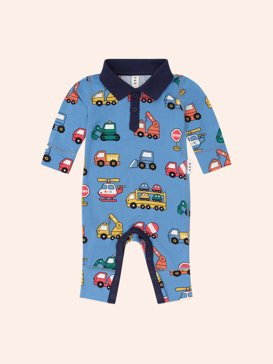 Huxbaby Construction Polo Romper
