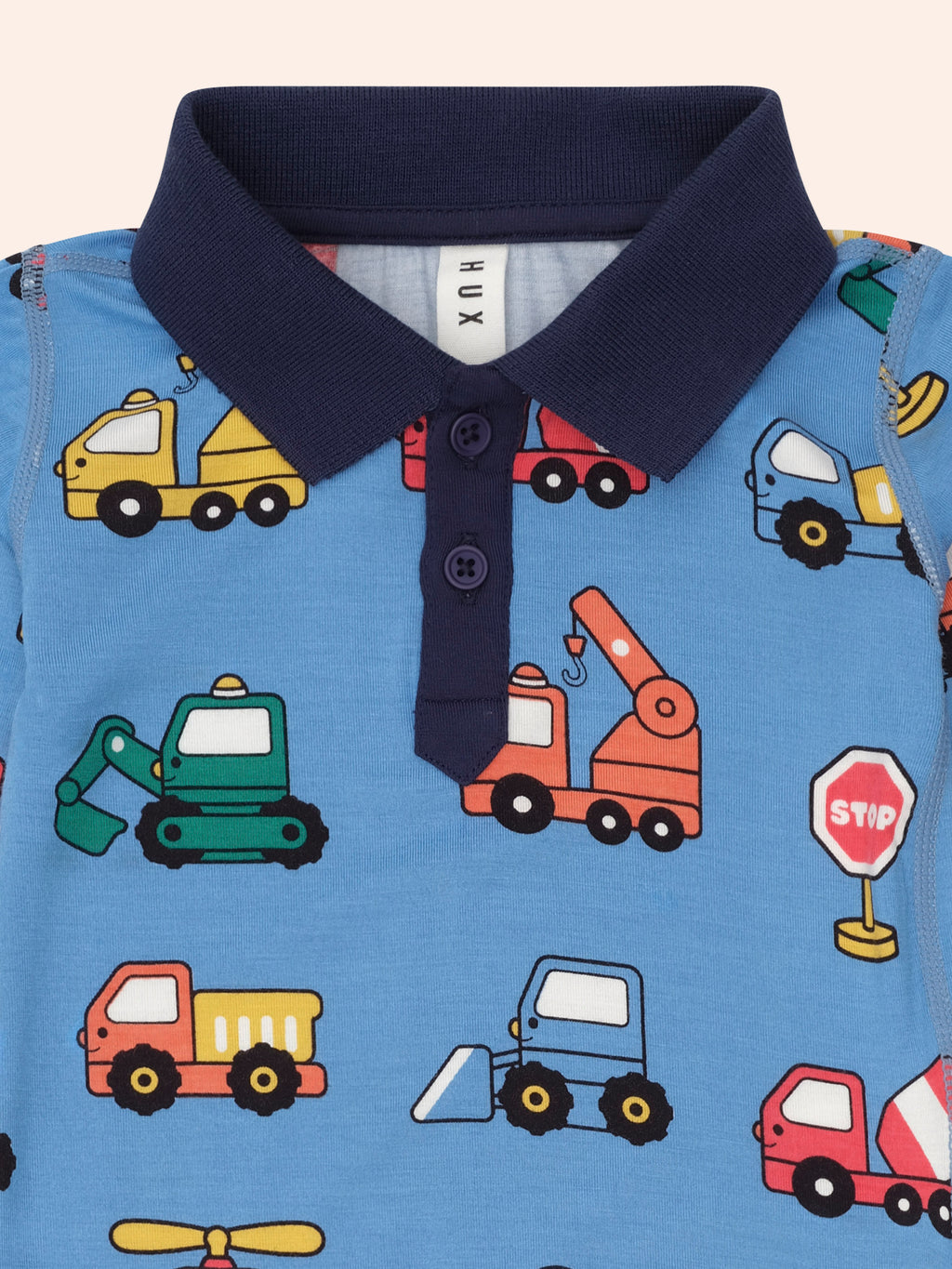 Huxbaby Construction Polo Romper