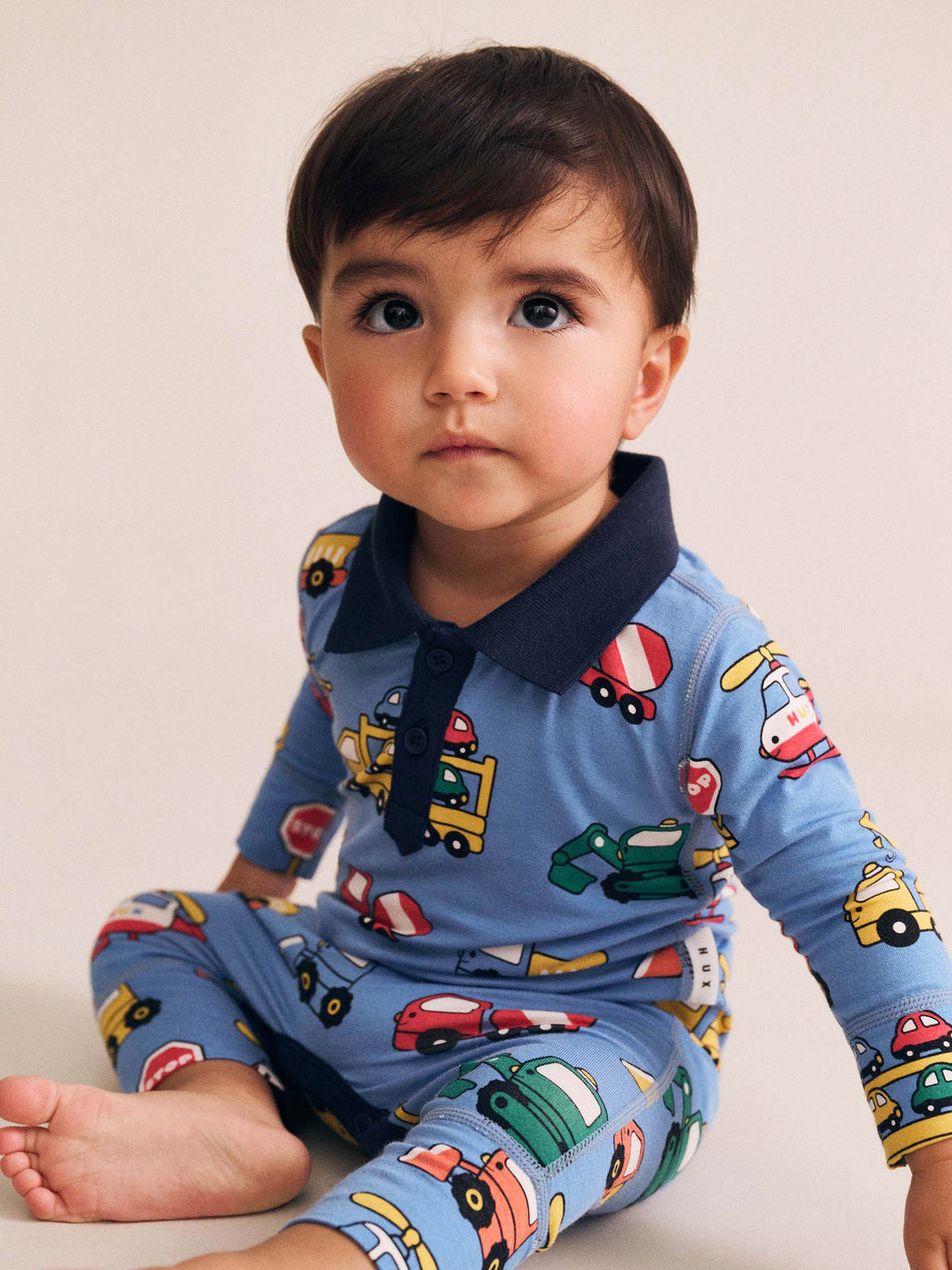 Huxbaby Construction Polo Romper
