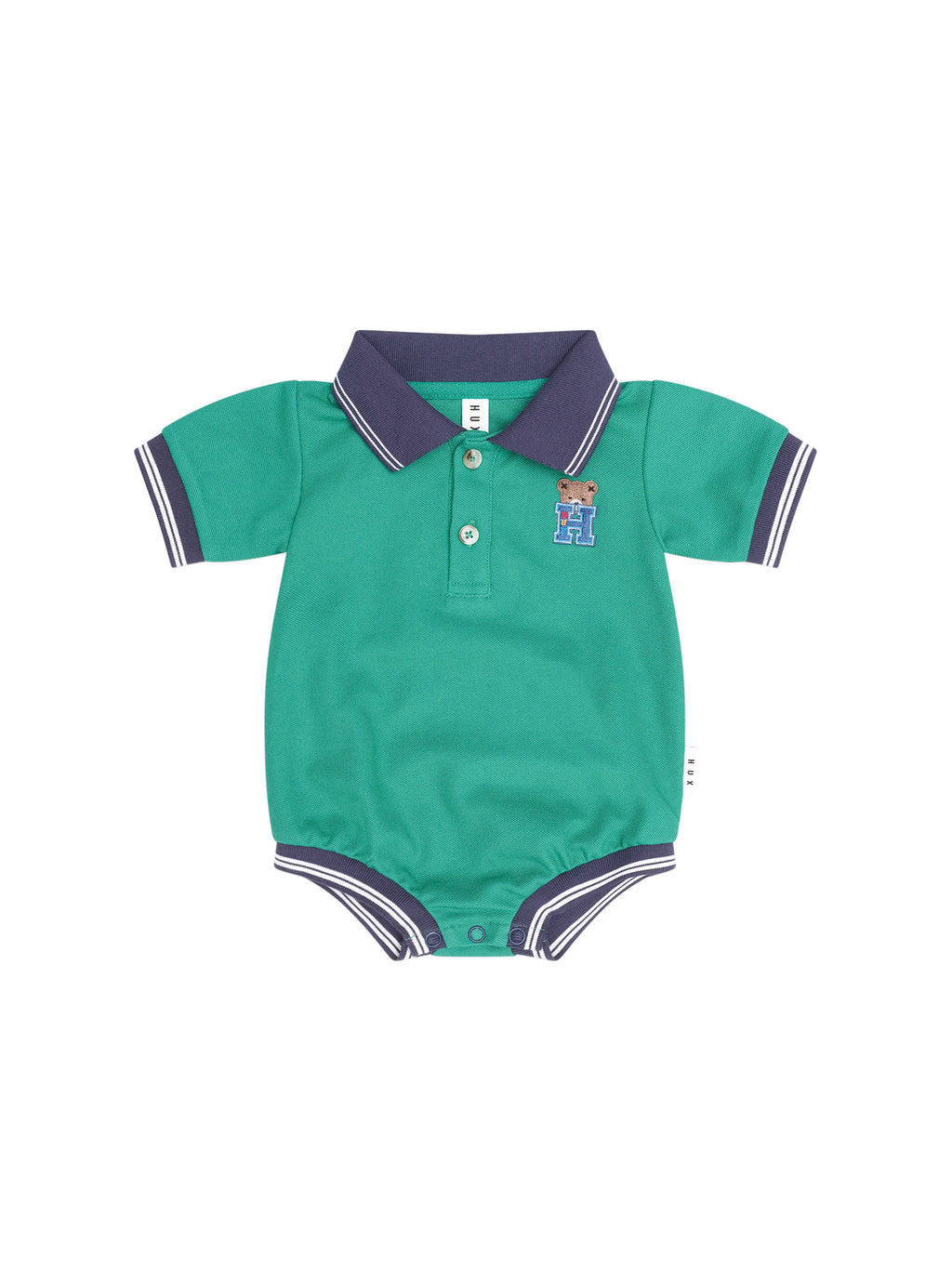 Huxbaby Collegiate Hux Pique Polo Romper
