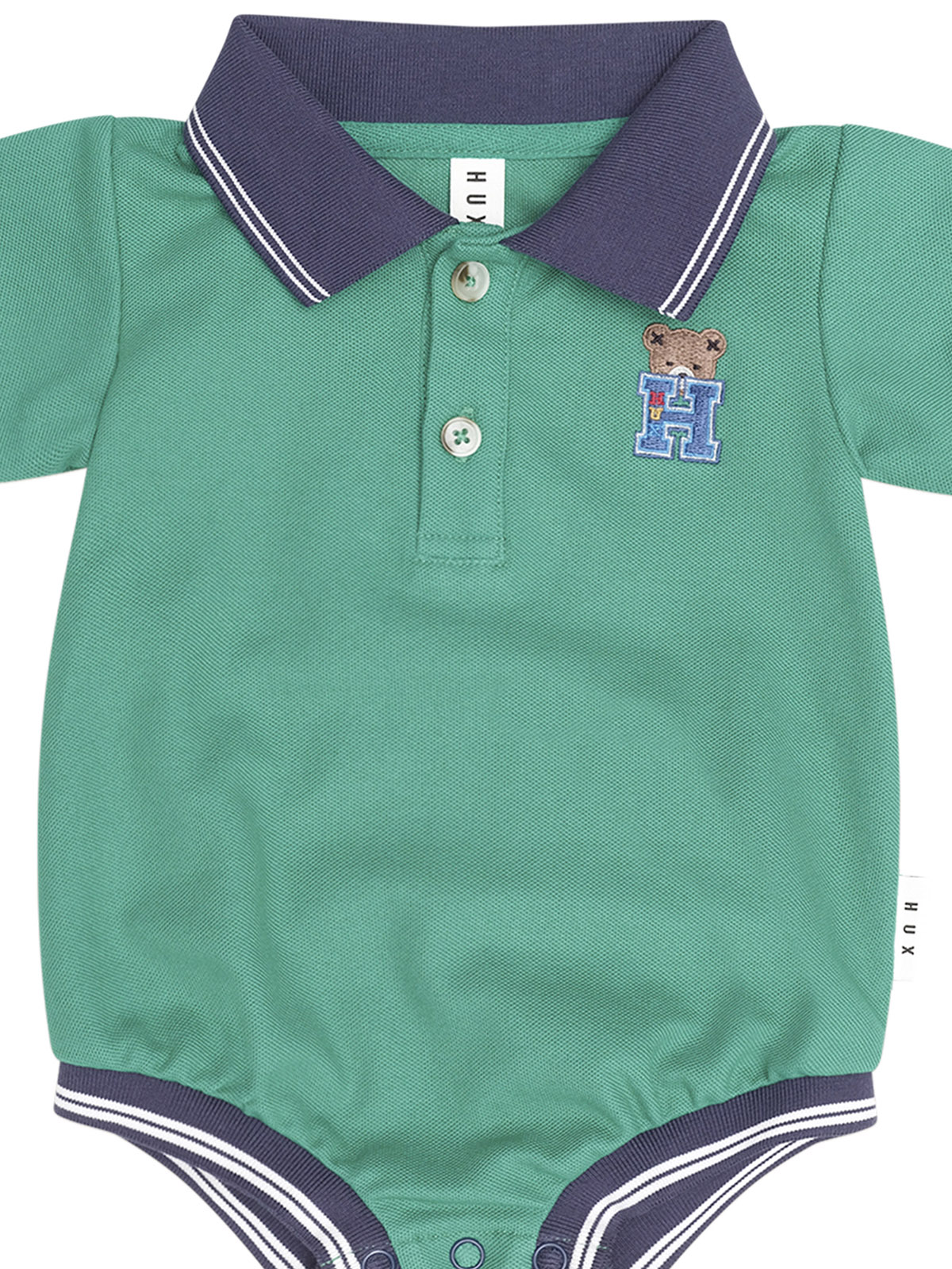 Huxbaby Collegiate Hux Pique Polo Romper