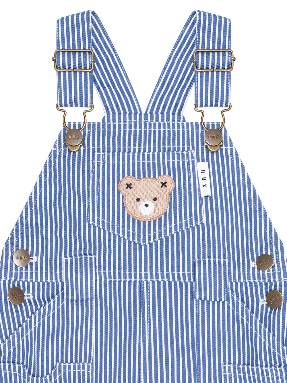 Huxbaby Cobalt Stripe Carpenter Shortall