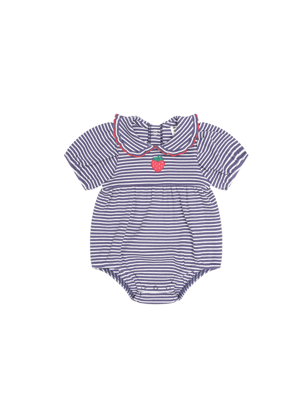 Huxbaby Ink Stripe Rib Collar Romper