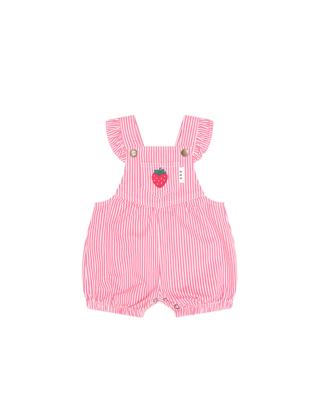 Huxbaby Strawberry Emb Stripe Playsuit