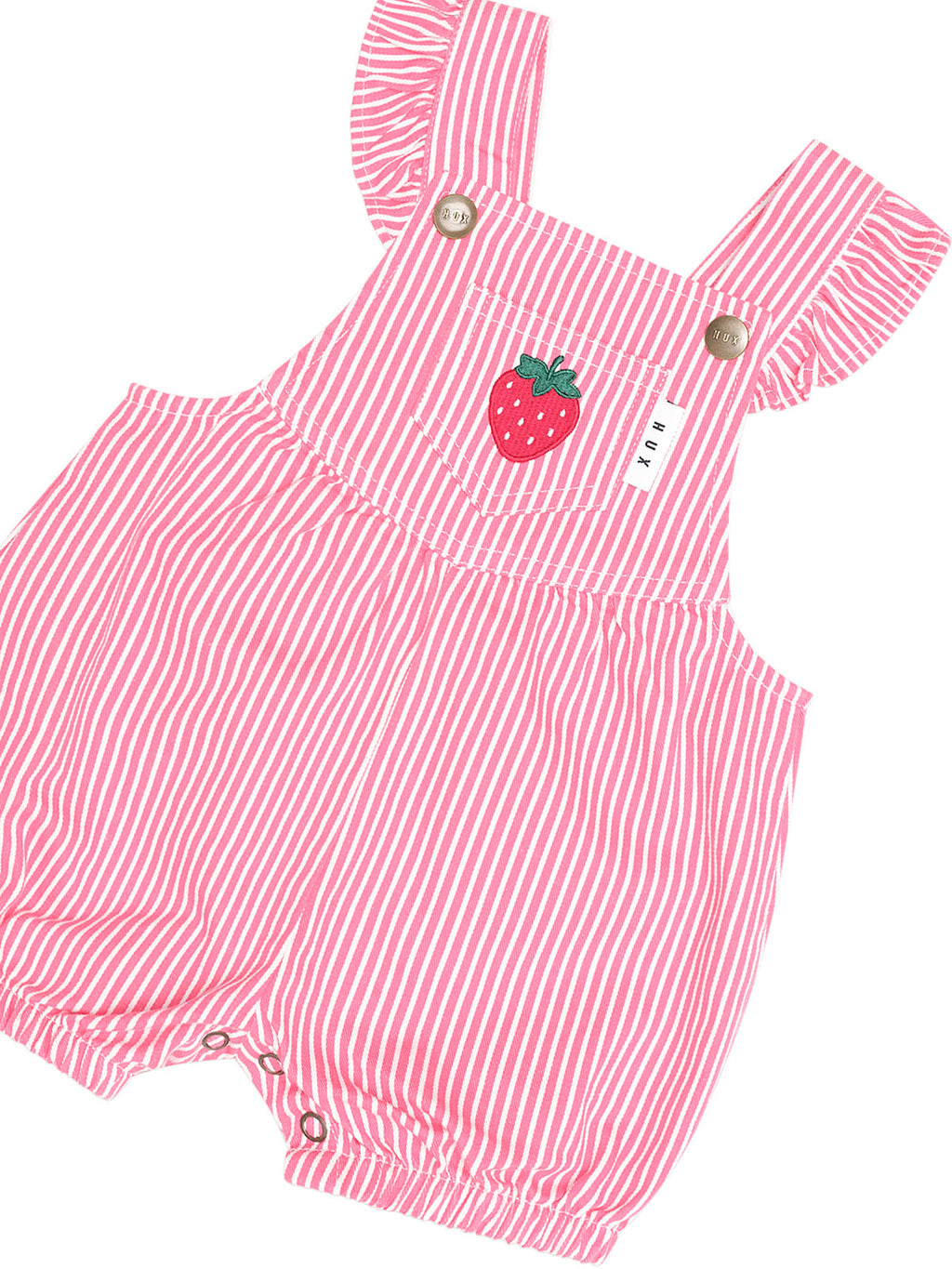 Huxbaby Strawberry Emb Stripe Playsuit
