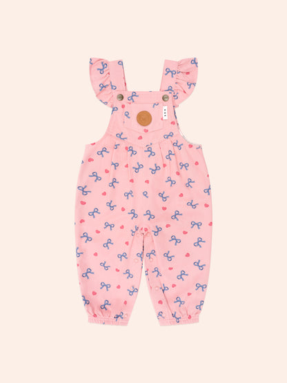 Huxbaby Hearts And Bows Frill Overalls
