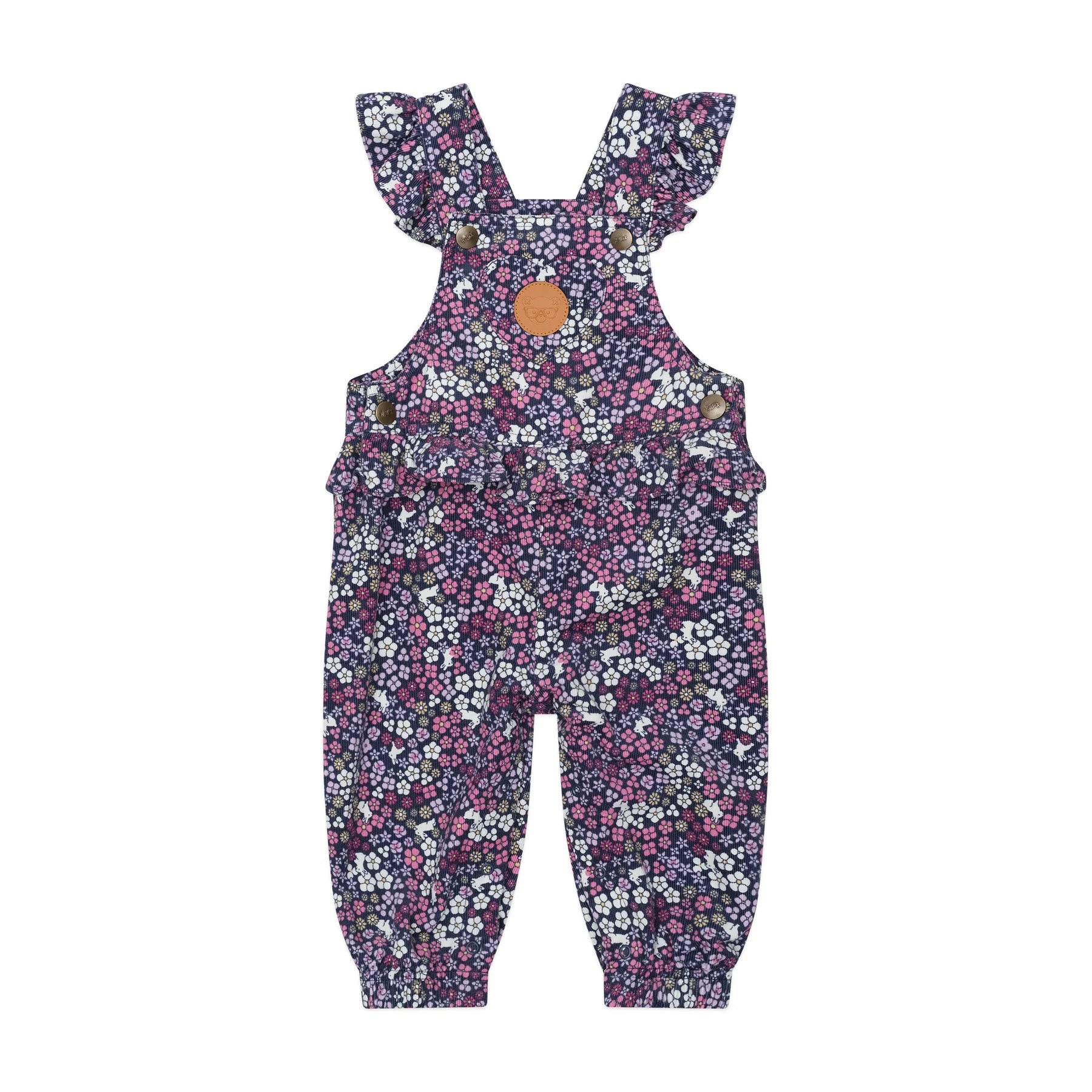 Huxbaby Midnight Flower Garden Frill Overall