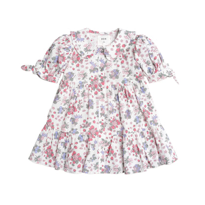 Huxbaby Strawberry Garden Tiered Smock Dress