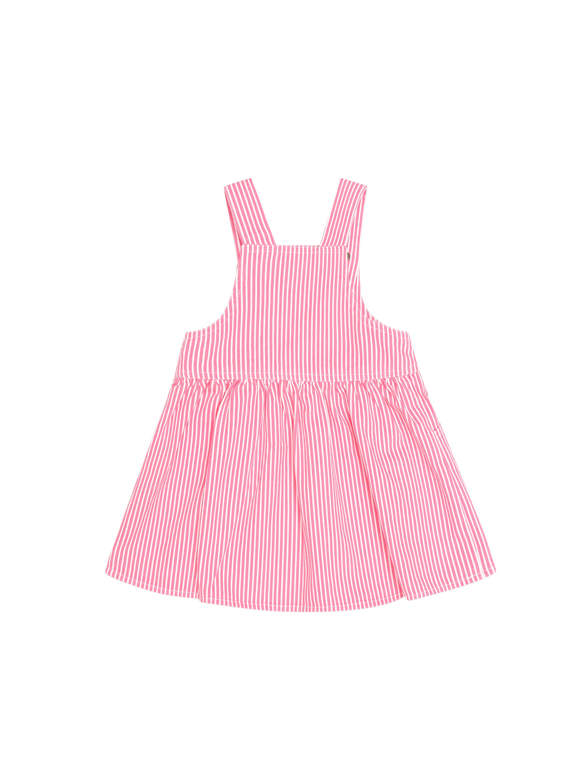 Huxbaby Strawberry Emb Stripe Pinafore
