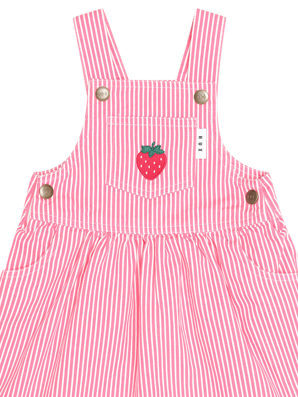 Huxbaby Strawberry Emb Stripe Pinafore