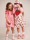 Huxbaby Strawberry Emb Stripe Pinafore