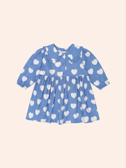 Huxbaby Frill Heart Collar Dress