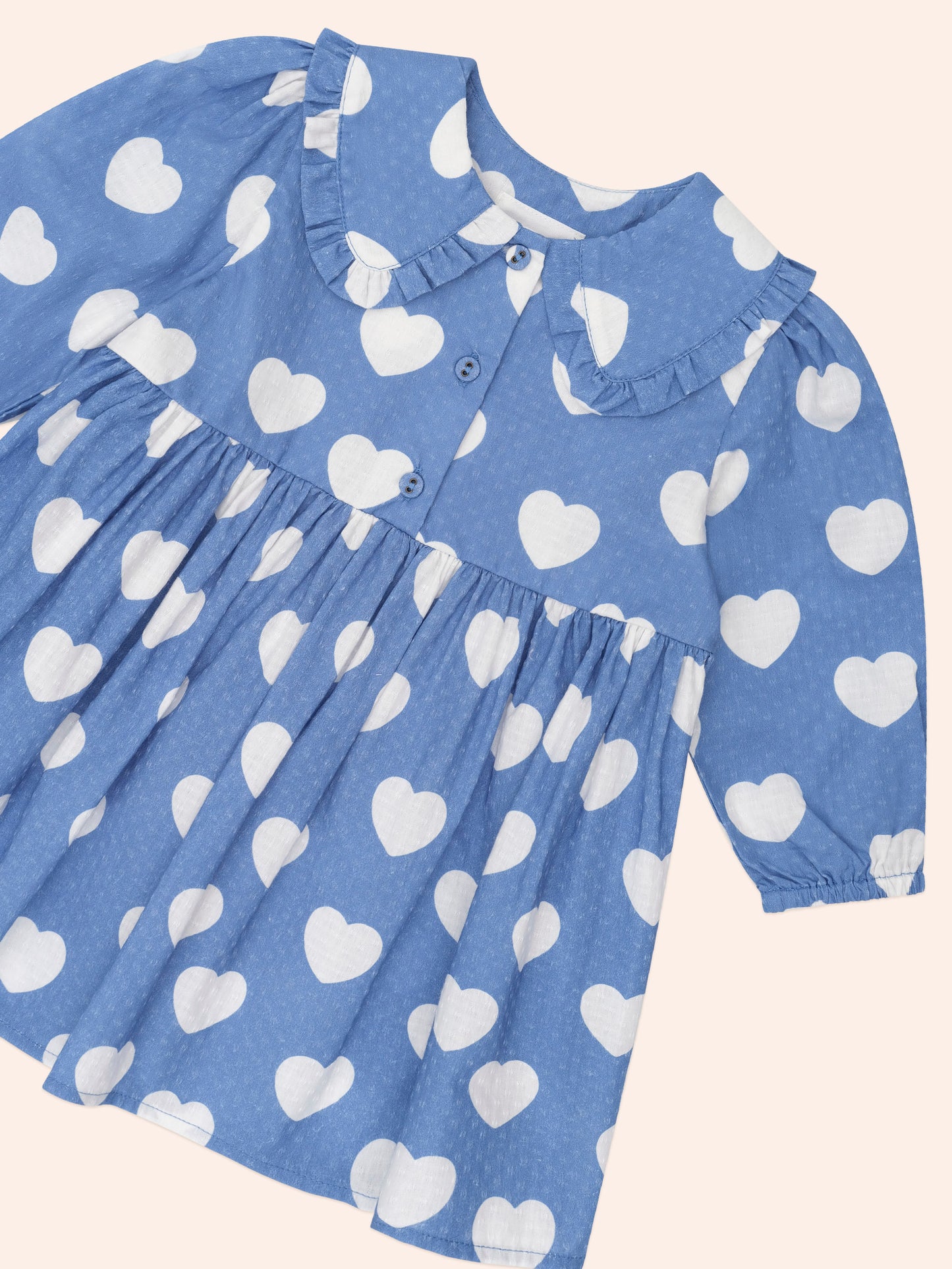 Huxbaby Frill Heart Collar Dress