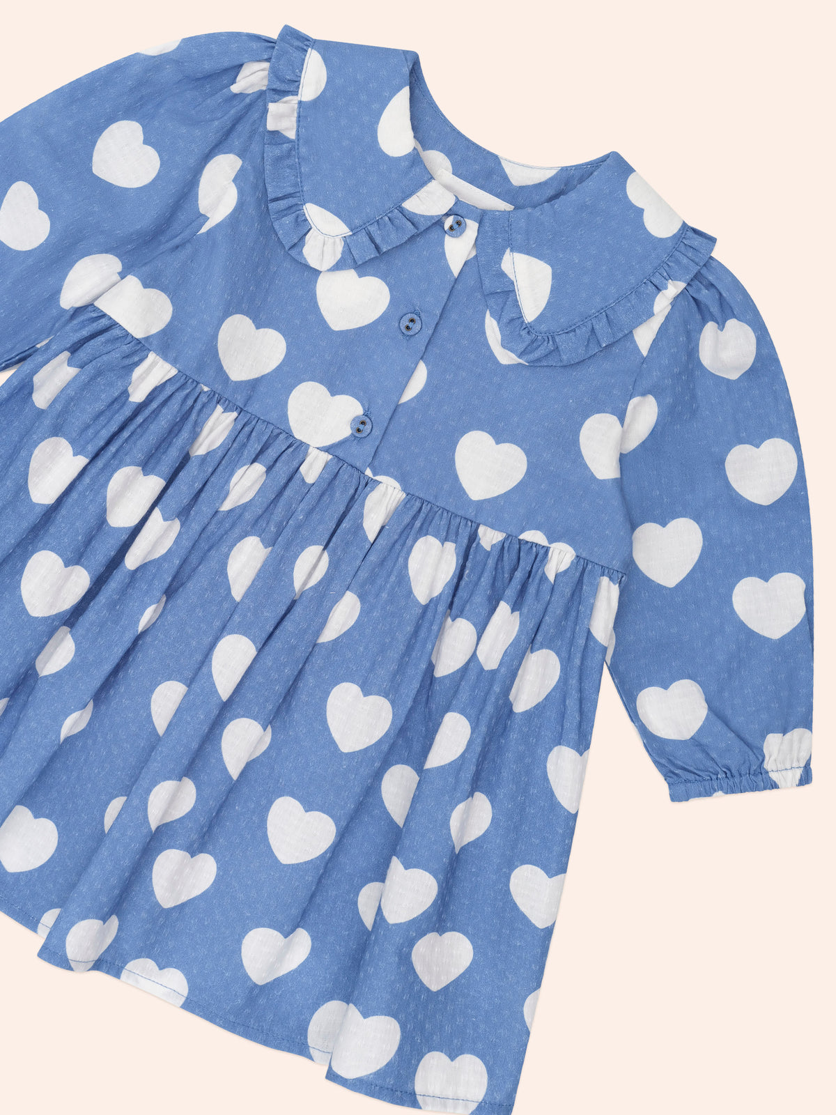 Huxbaby Frill Heart Collar Dress