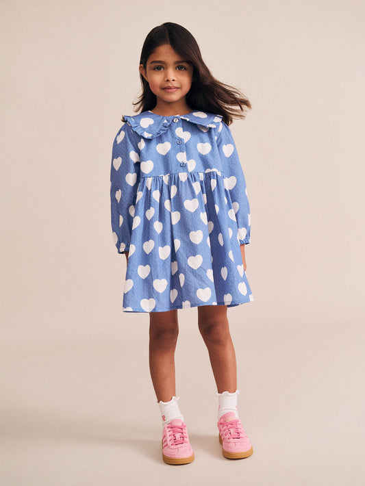 Huxbaby Frill Heart Collar Dress