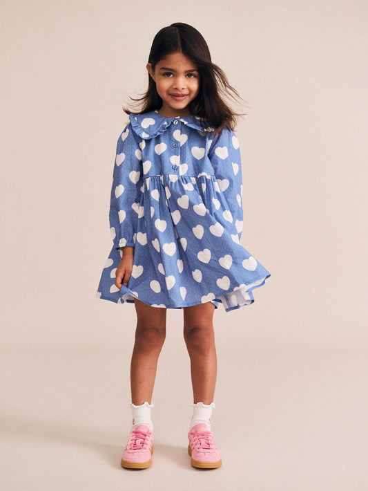 Huxbaby Frill Heart Collar Dress