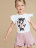 Huxbaby Fairy Bear Frill T-Shirt | White