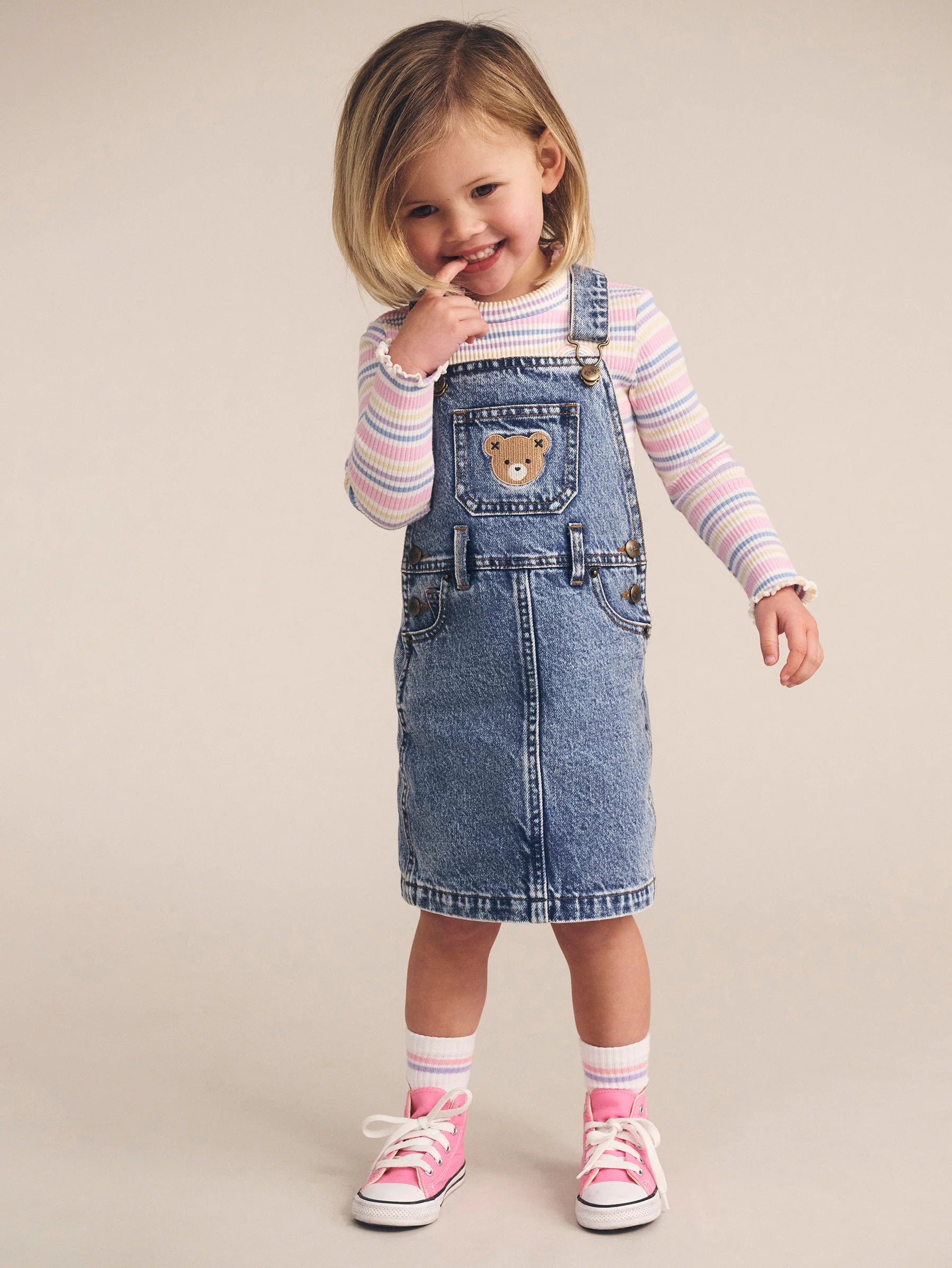 Huxbaby Rainbow Stripe Rib Skivvy