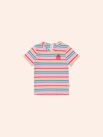 Huxbaby Tutti Frutti Stripe Rib Tee