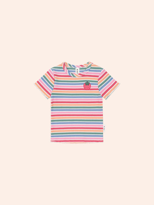 Huxbaby Tutti Frutti Stripe Rib Tee
