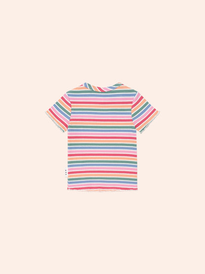 Huxbaby Tutti Frutti Stripe Rib Tee