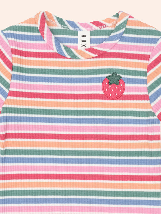 Huxbaby Tutti Frutti Stripe Rib Tee