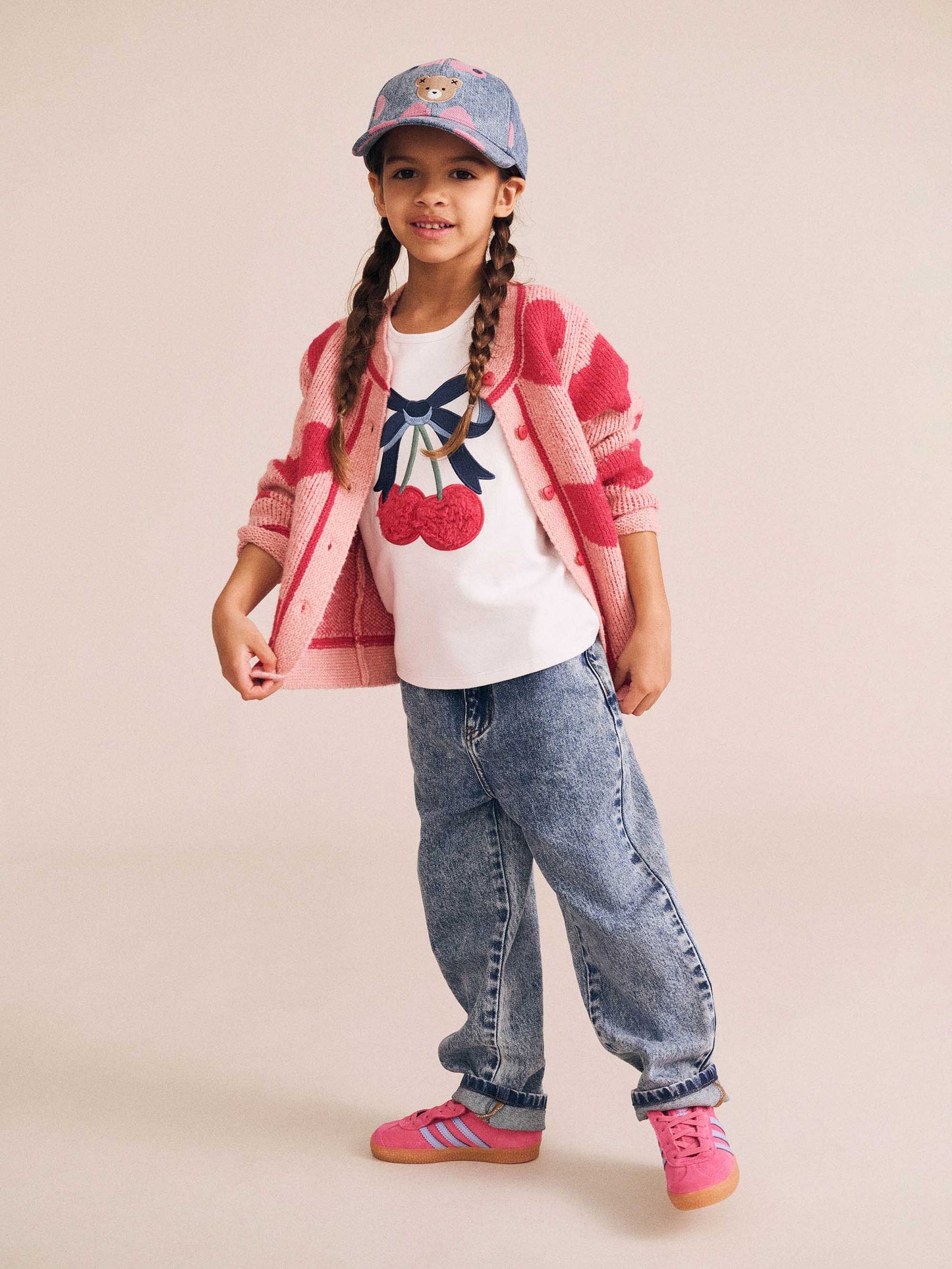 Huxbaby Cherry Bow Frill Sleeve Tee