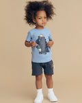 Huxbaby Dino Pasta T-Shirt | Blue