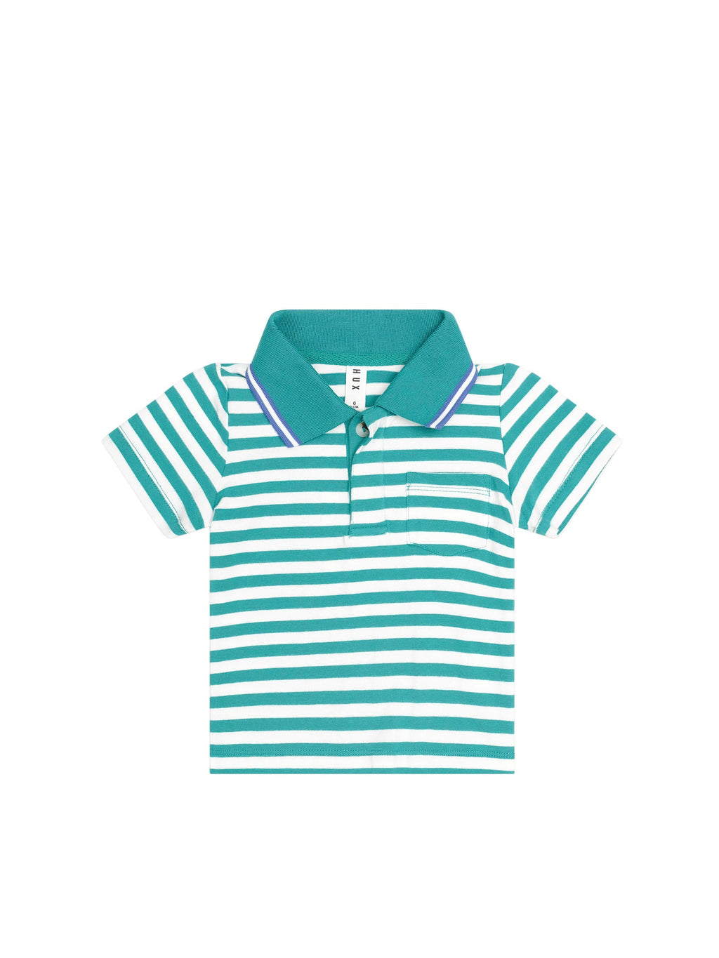 Huxbaby Green Stripe Polo