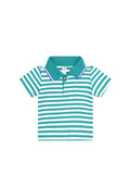 Huxbaby Green Stripe Polo