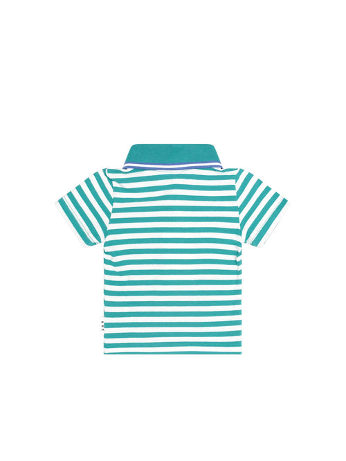 Huxbaby Green Stripe Polo