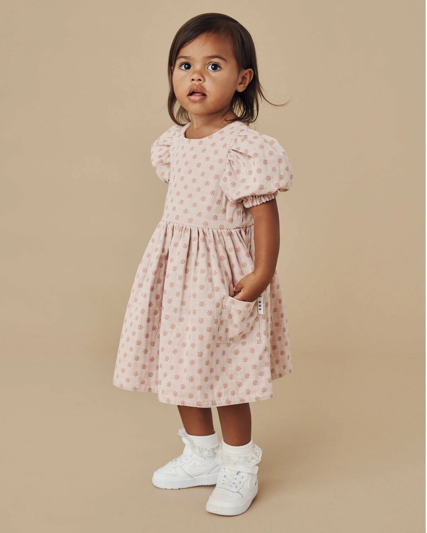 Huxbaby Reversible Puff Sleeve Dress | Daisy Muslin