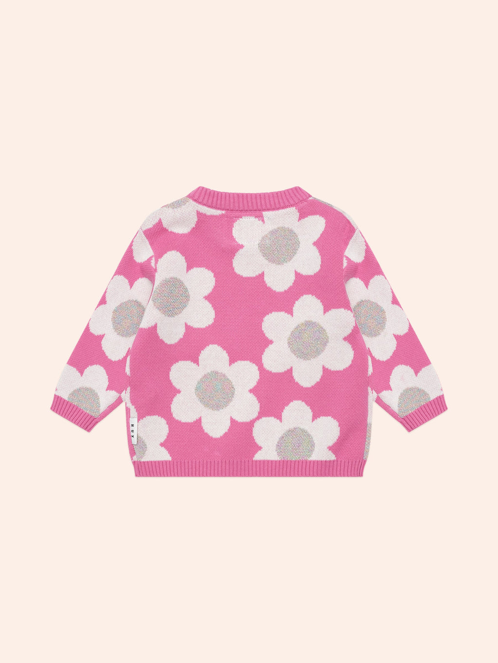 Huxbaby Raspberry Daisy Knit Jumper
