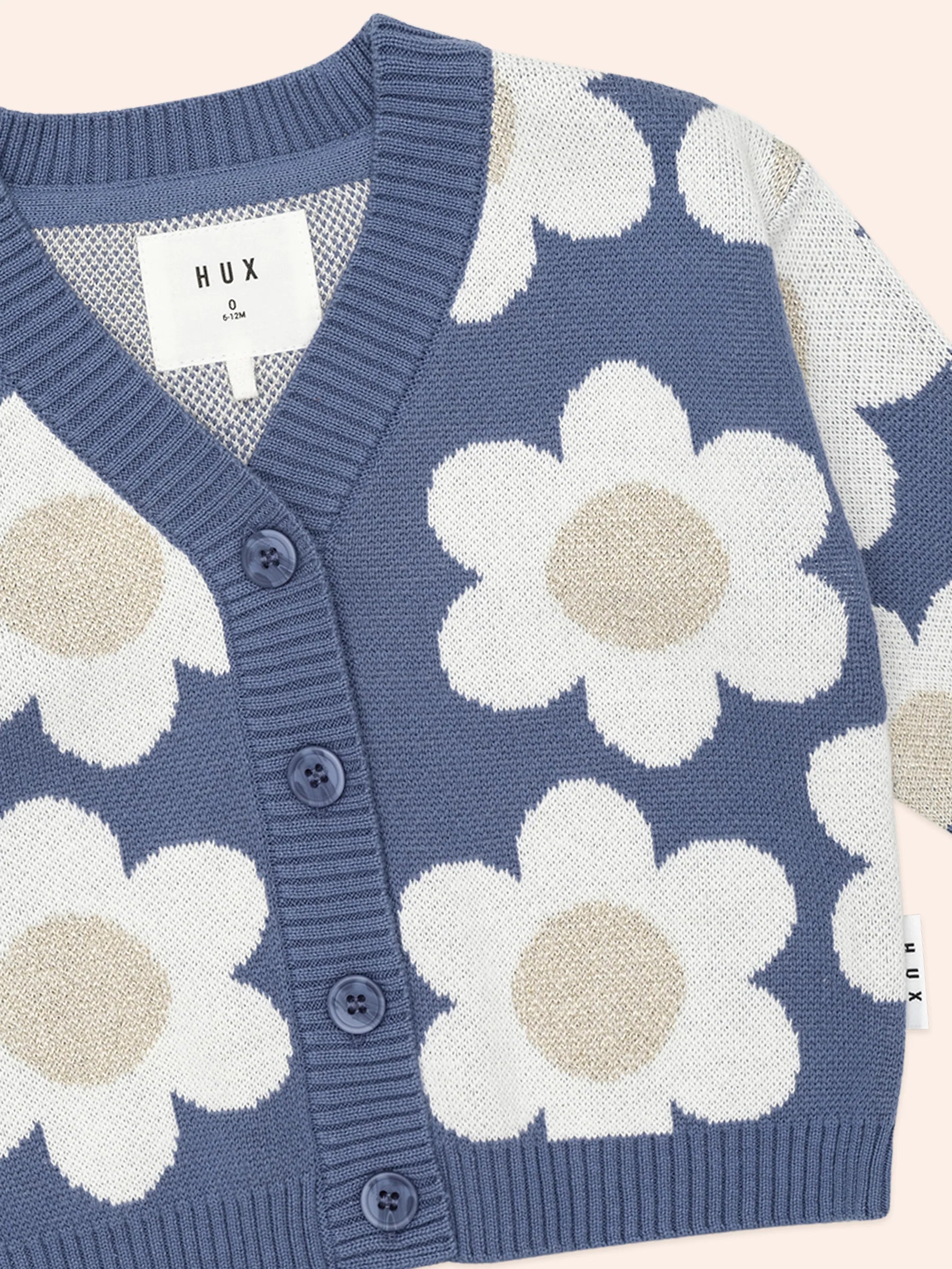 Huxbaby Midnight Daisy Boxy Cardi