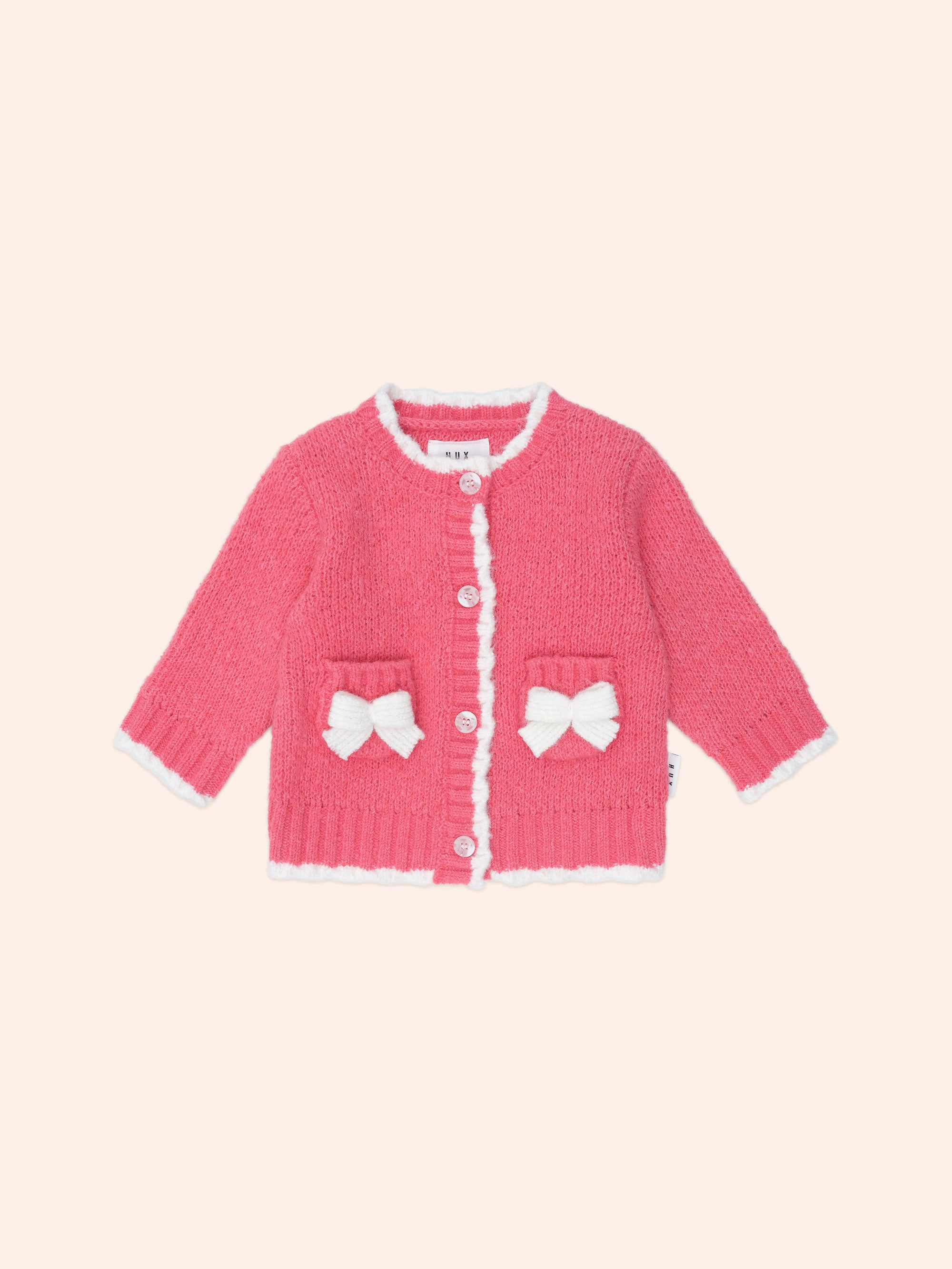 Huxbaby Crochet Bow Cardi