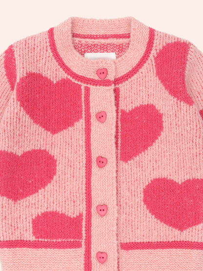 Huxbaby Heart Tipped Cardi